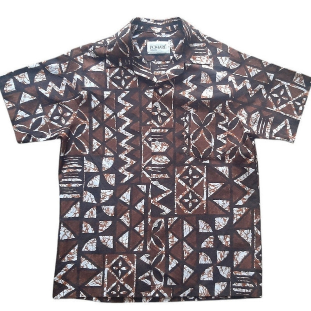 Vintage Pomare Hawaii Front Button Short Sleeve Size M/L
